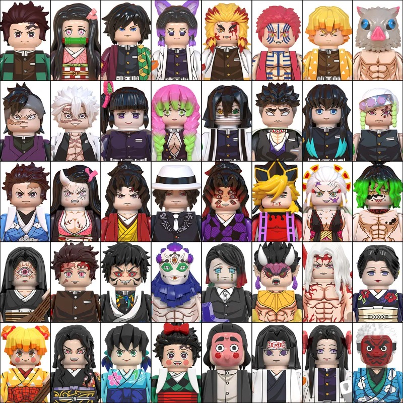 Model Kit Gundam Bandai - Demon Slayer Building Block Minifigures 50PCS