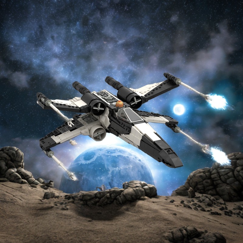 Model Kit X Wing - 1248PCS Star Batter Large Sci-Fi Starfighter