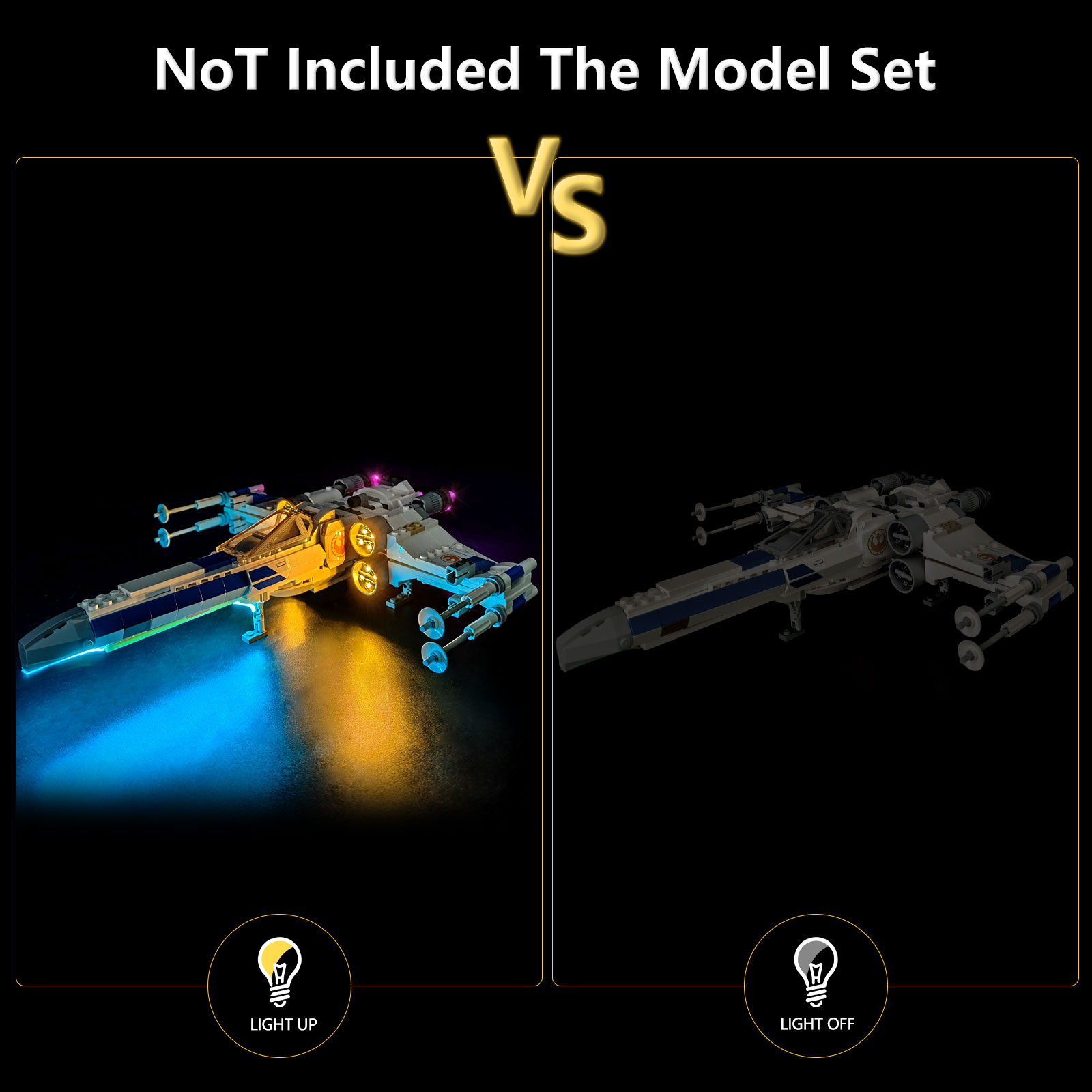 BRIXSPARK  LED Lights Kit for  - огляд і ціна Model Kit X Wing