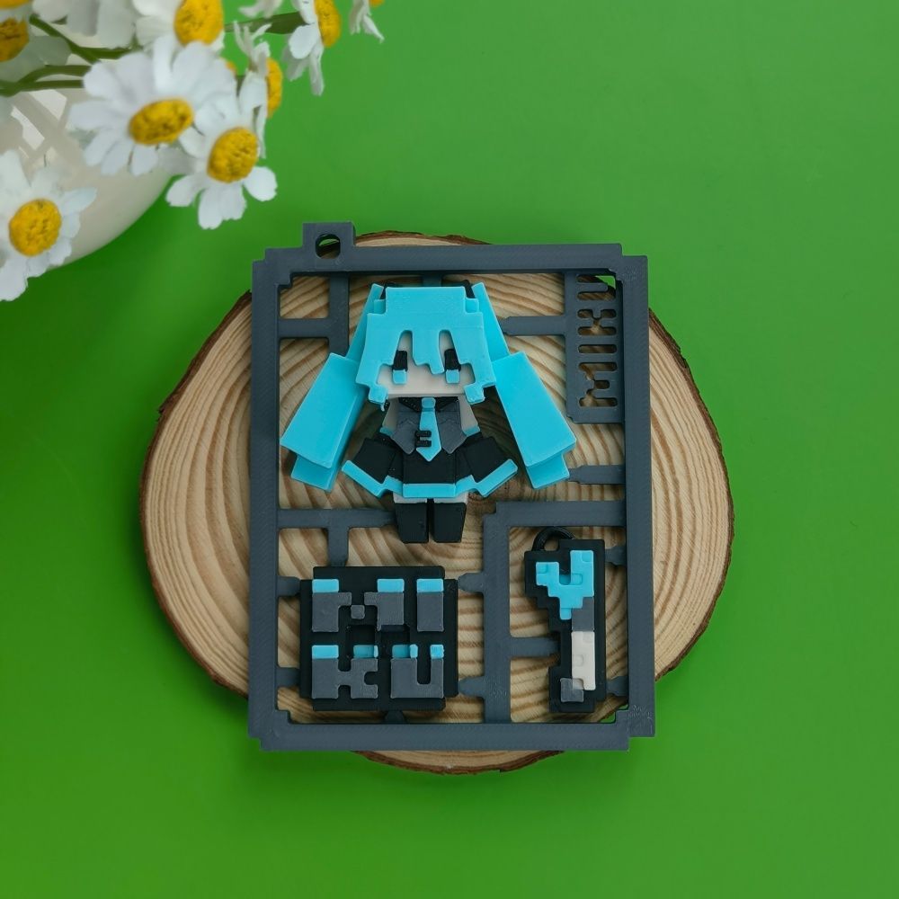 3D Printed Cute Pixel Hatsune  - огляд і ціна Model Kit Gundam Bandai