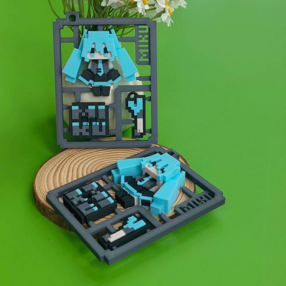 3D Printed Cute Pixel Hatsune  - огляд і ціна Model Kit Gundam Bandai