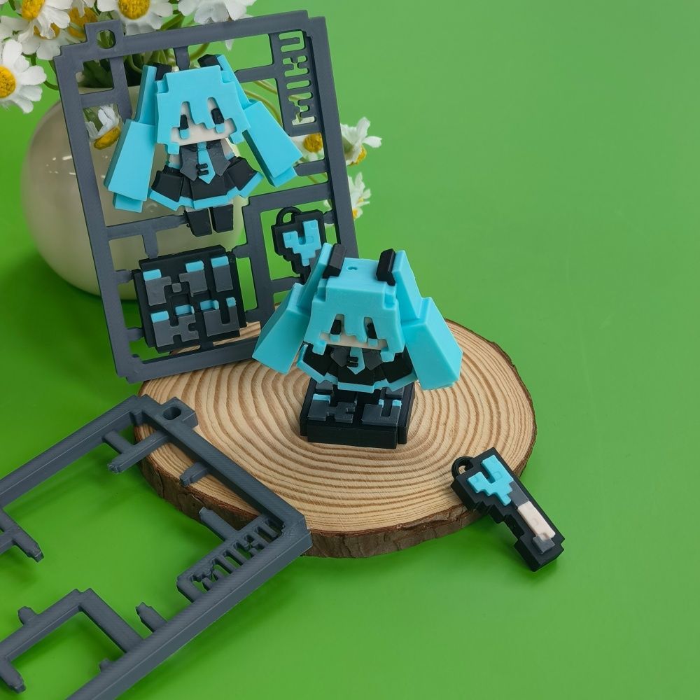 3D Printed Cute Pixel Hatsune  - огляд і ціна Model Kit Gundam Bandai